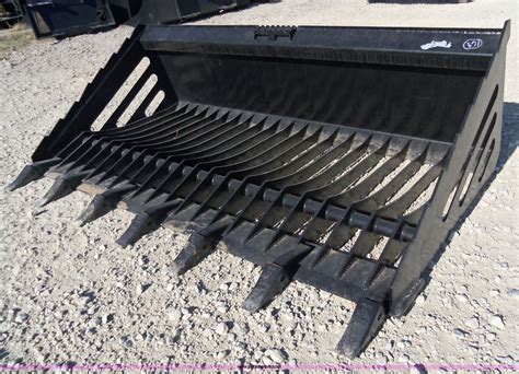 heavy duty rock bucket for skid steer|used skid steer rock bucket for sale.